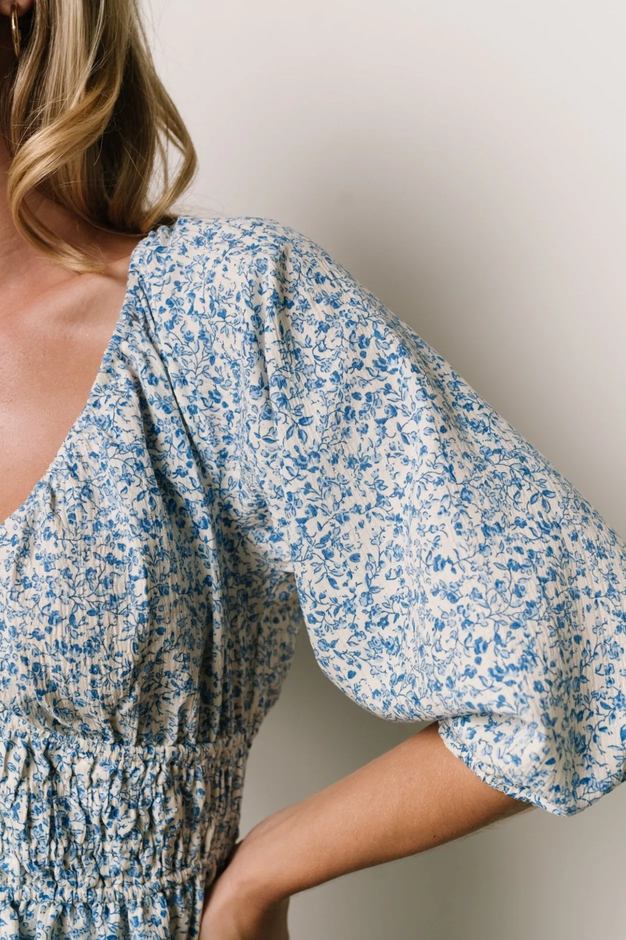New Baltic Born Koa Short Dress | Blue Floral BlueFloral