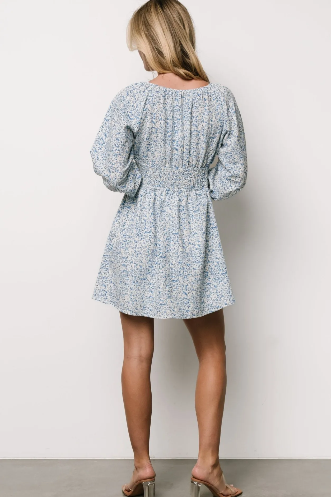 New Baltic Born Koa Short Dress | Blue Floral BlueFloral
