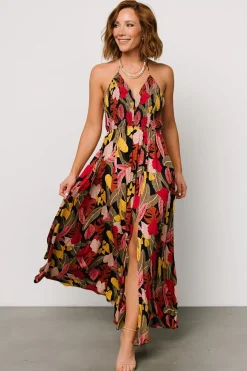 Hot Baltic Born Kota Halter Maxi Dress | Navy Multi Print NavyMultiPrint