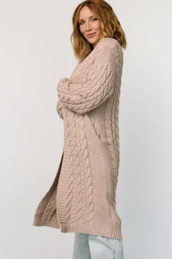 Best Baltic Born Kristen Cable Knit Cardigan | Taupe