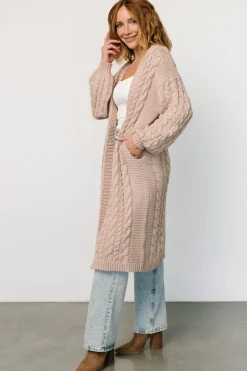 Best Baltic Born Kristen Cable Knit Cardigan | Taupe