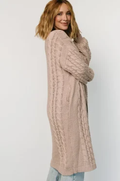 Best Baltic Born Kristen Cable Knit Cardigan | Taupe