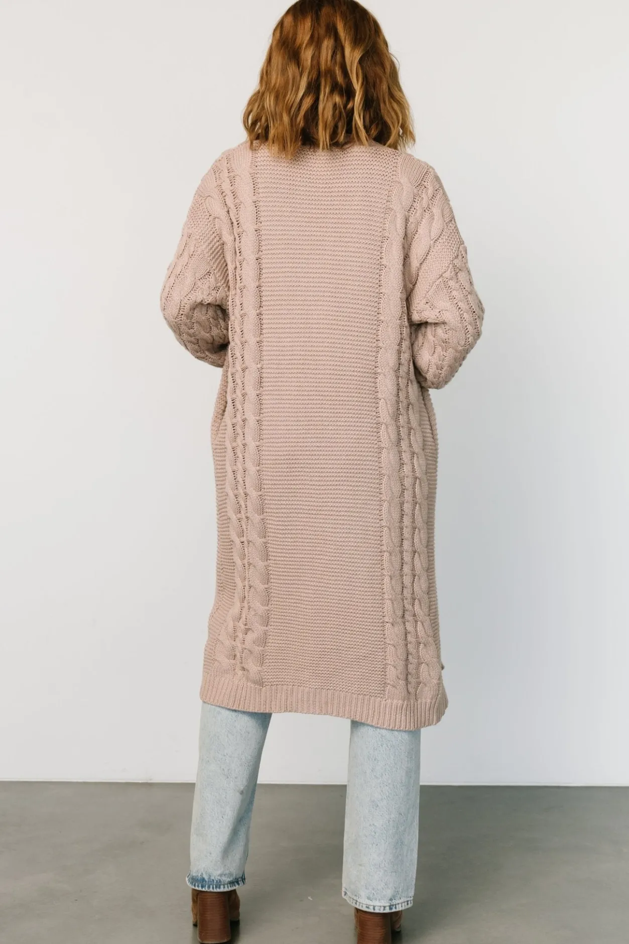 Best Baltic Born Kristen Cable Knit Cardigan | Taupe