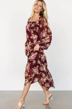 Sale Baltic Born Kristy Maxi Dress | Wine Floral WineFloral