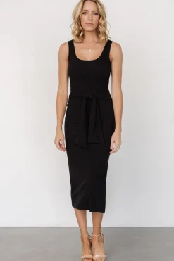 Discount Baltic Born Kylee Front Tie Dress | Black