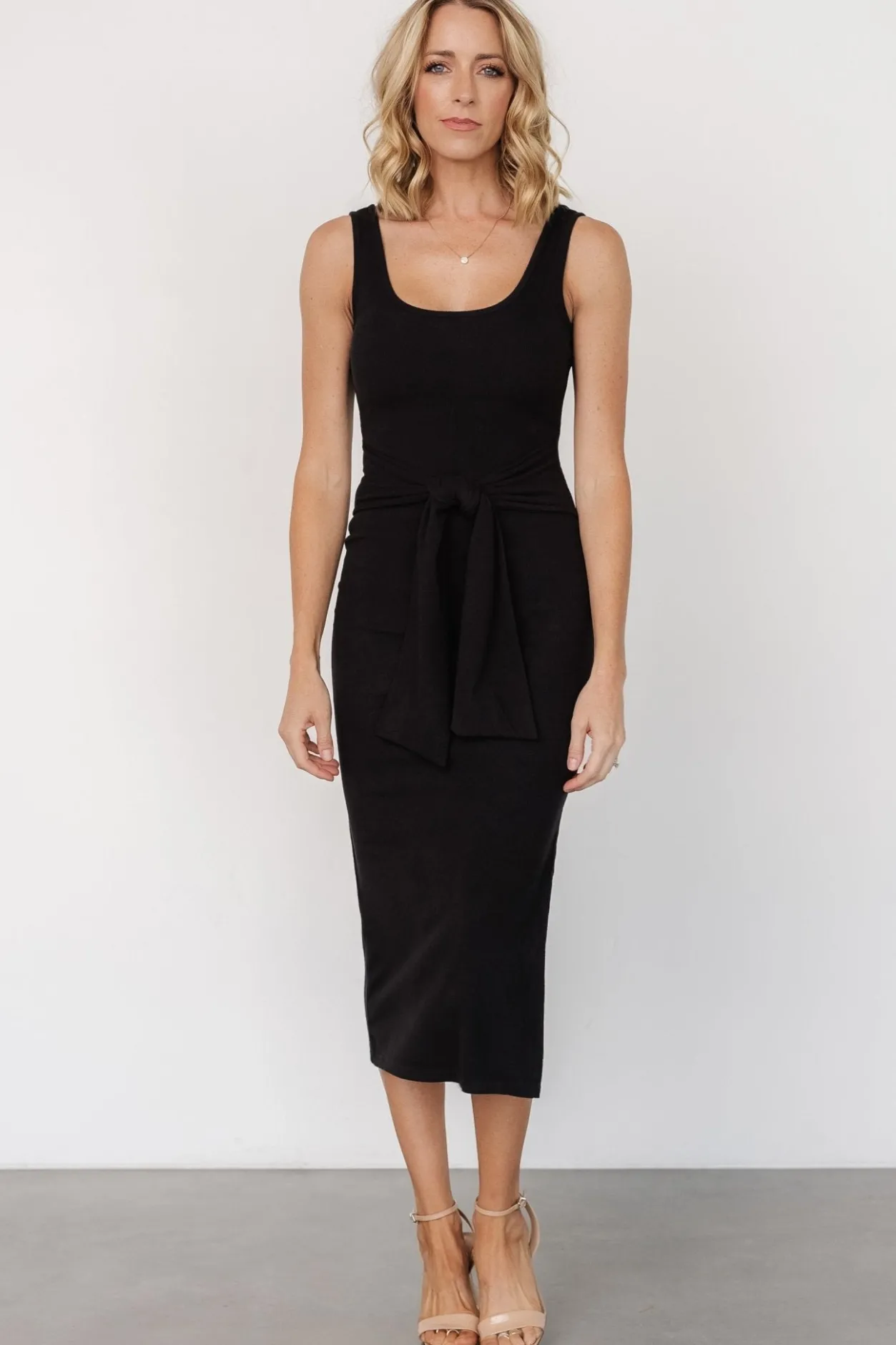 Discount Baltic Born Kylee Front Tie Dress | Black