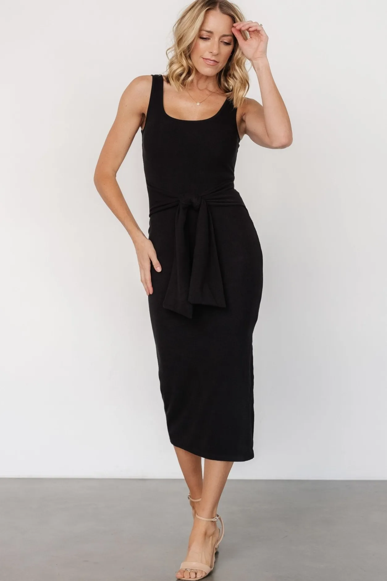 Discount Baltic Born Kylee Front Tie Dress | Black