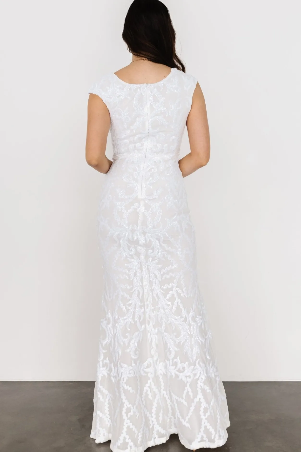 Sale Baltic Born Kylene Sequin Maxi Gown | White