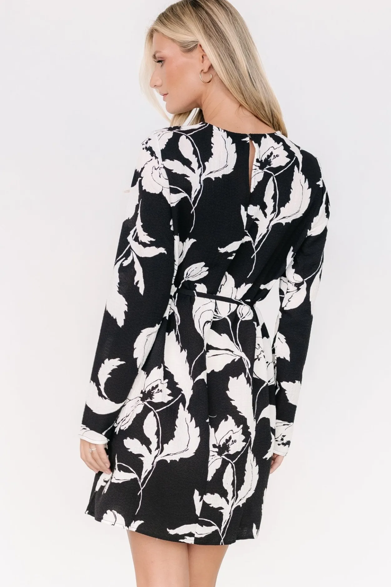 Online Baltic Born Kyoto Short Dress | Black + White Floral Black+WhiteFloral