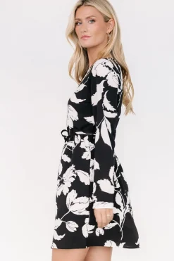 Online Baltic Born Kyoto Short Dress | Black + White Floral Black+WhiteFloral