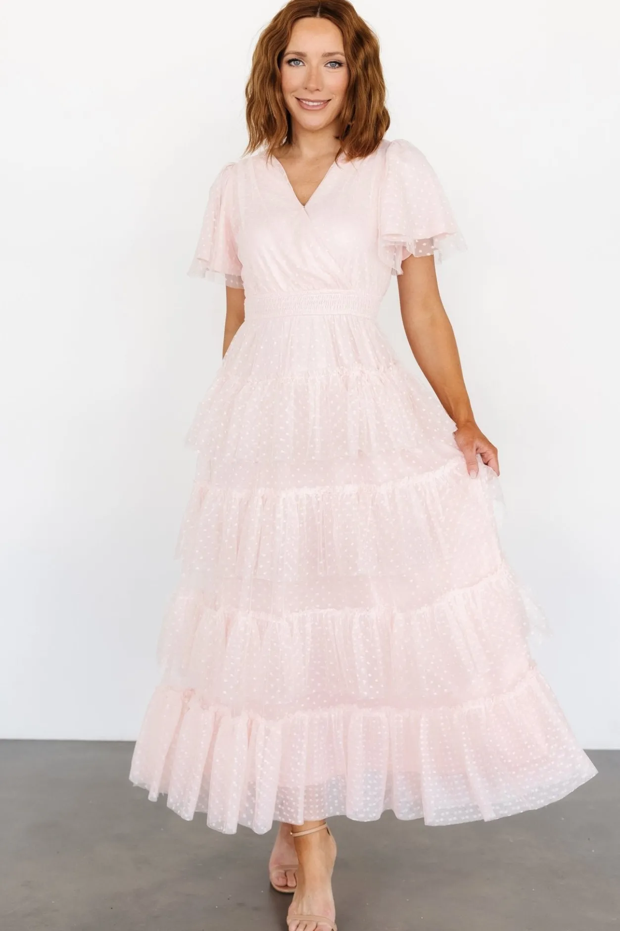 Sale Baltic Born Laia Tiered Maxi Dress | Pale Blush PaleBlush