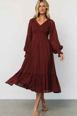 Discount Baltic Born Lainey Smocked Dotted Midi Dress | Mulberry