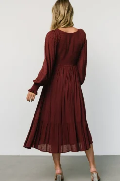 Discount Baltic Born Lainey Smocked Dotted Midi Dress | Mulberry