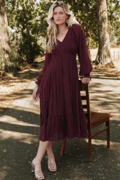 Discount Baltic Born Lainey Smocked Dotted Midi Dress | Mulberry