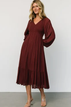 Discount Baltic Born Lainey Smocked Dotted Midi Dress | Mulberry