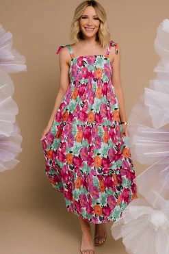 Outlet Baltic Born Lakewood Tie Dress | Pink Multi PinkMulti