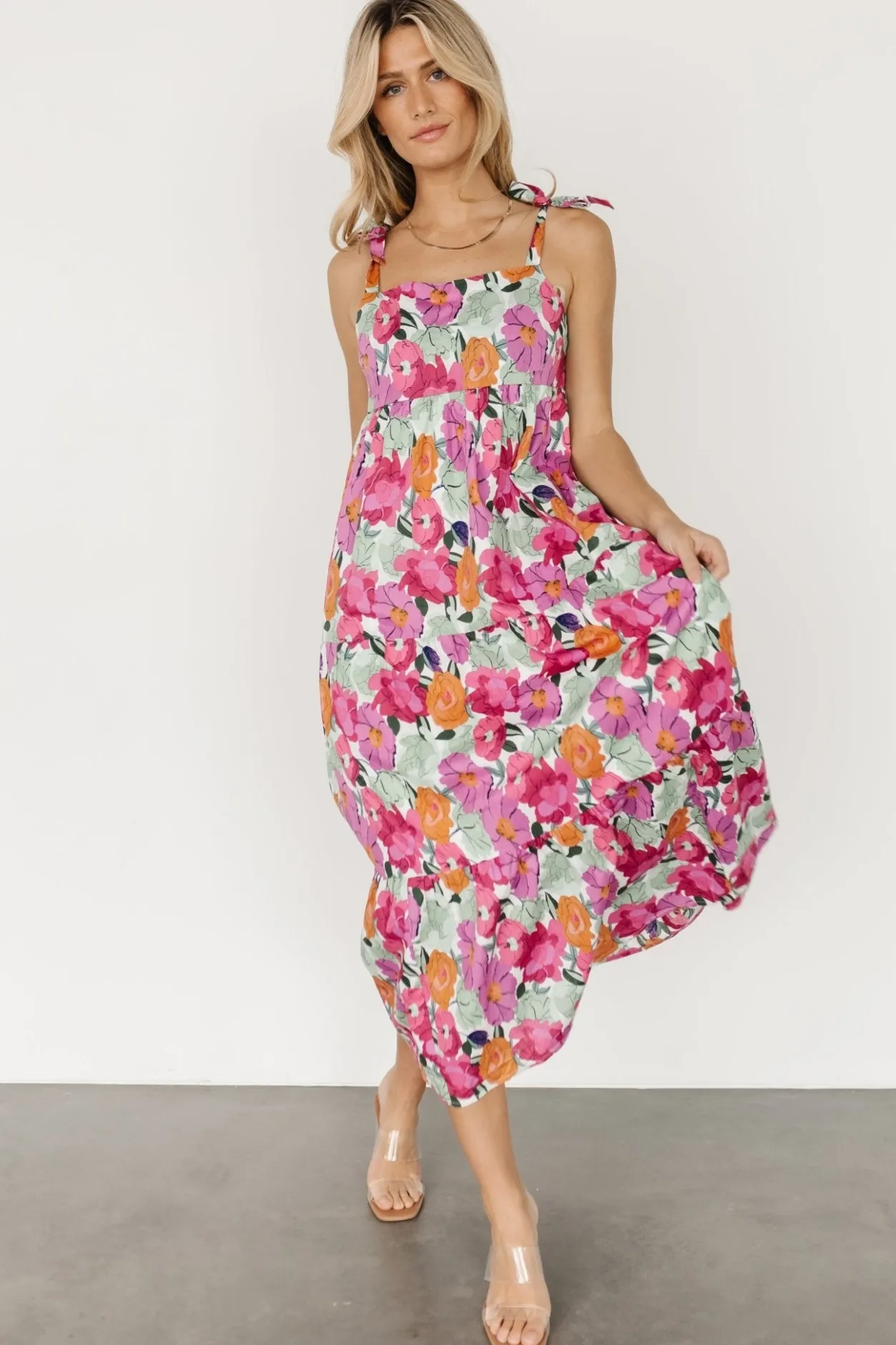 Outlet Baltic Born Lakewood Tie Dress | Pink Multi PinkMulti