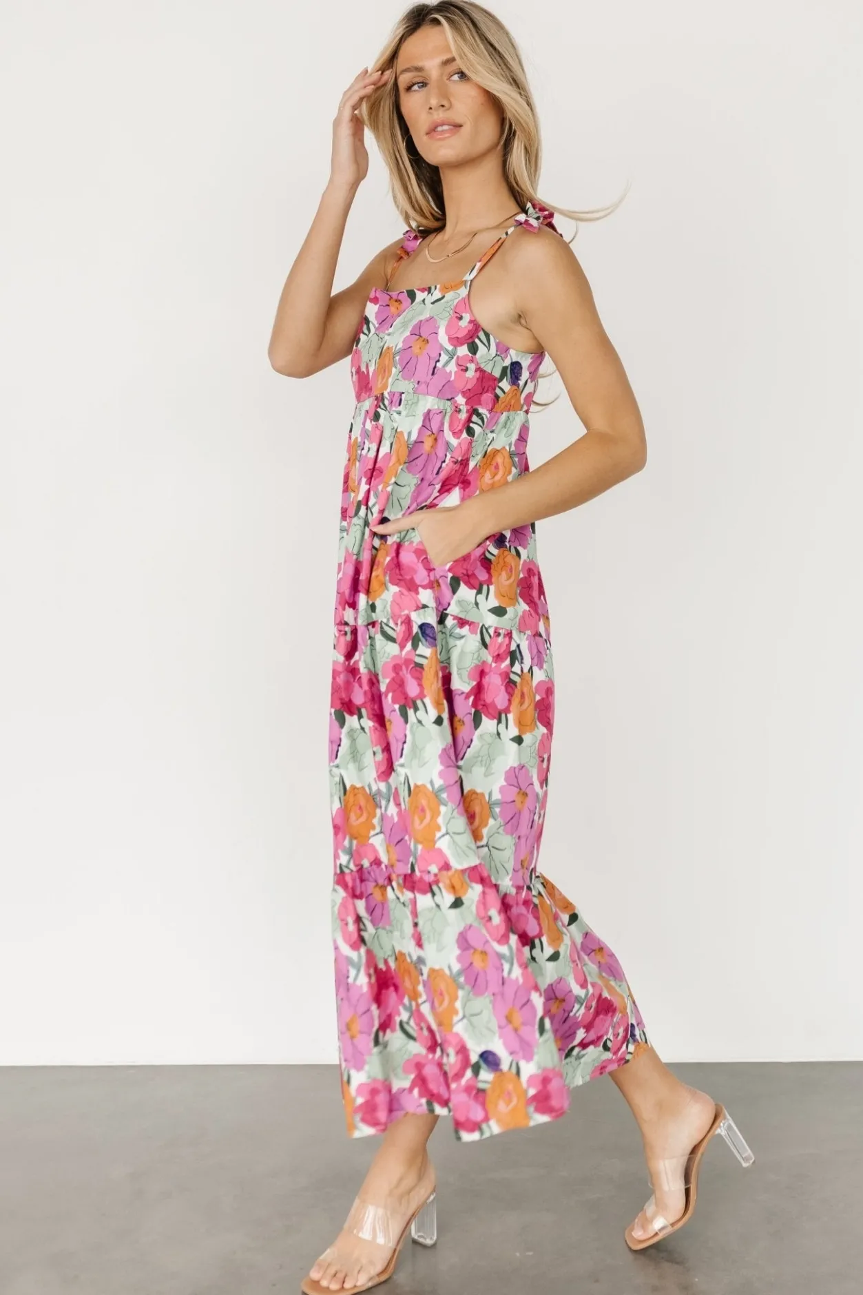 Outlet Baltic Born Lakewood Tie Dress | Pink Multi PinkMulti
