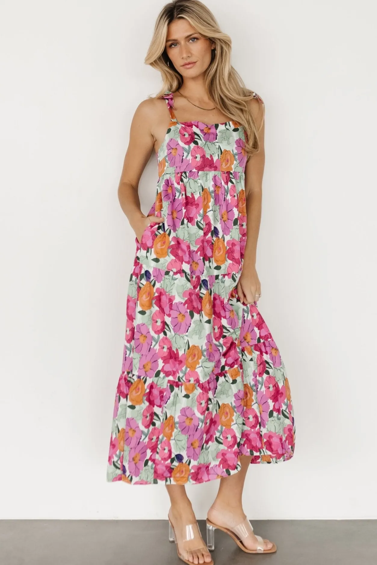 Outlet Baltic Born Lakewood Tie Dress | Pink Multi PinkMulti