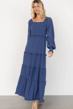 Sale Baltic Born Lana Smocked Maxi Dress | Blue