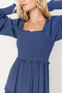 Sale Baltic Born Lana Smocked Maxi Dress | Blue