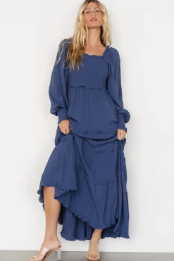 Sale Baltic Born Lana Smocked Maxi Dress | Blue