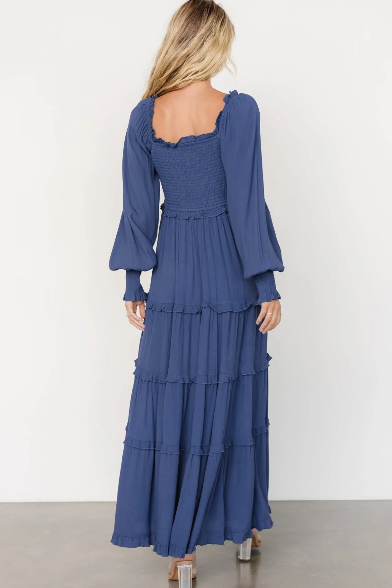 Sale Baltic Born Lana Smocked Maxi Dress | Blue