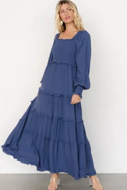 Sale Baltic Born Lana Smocked Maxi Dress | Blue