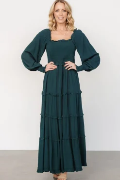Best Baltic Born Lana Smocked Maxi Dress | Dark Green DarkGreen