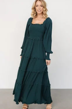 Best Baltic Born Lana Smocked Maxi Dress | Dark Green DarkGreen