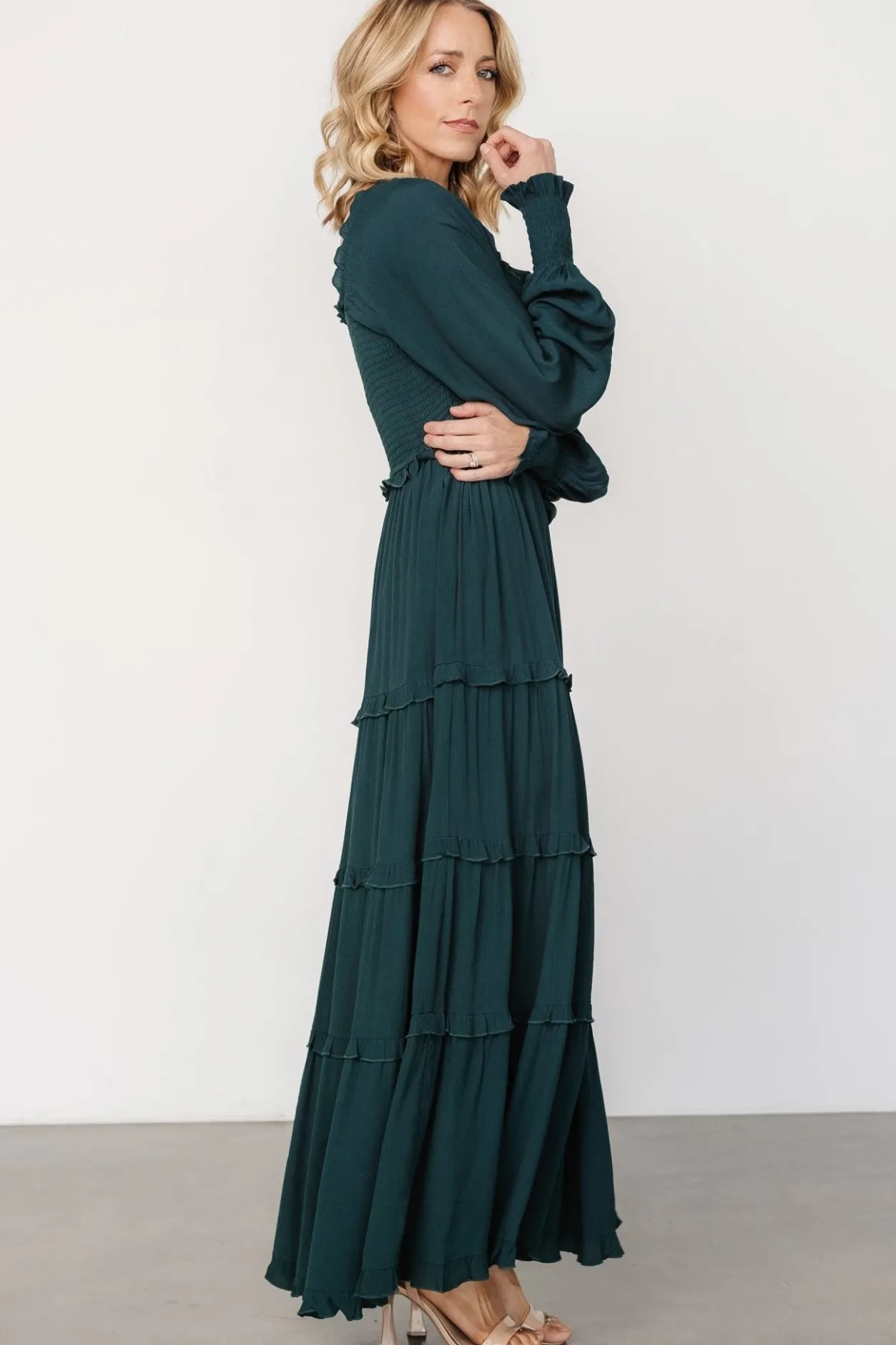 Best Baltic Born Lana Smocked Maxi Dress | Dark Green DarkGreen