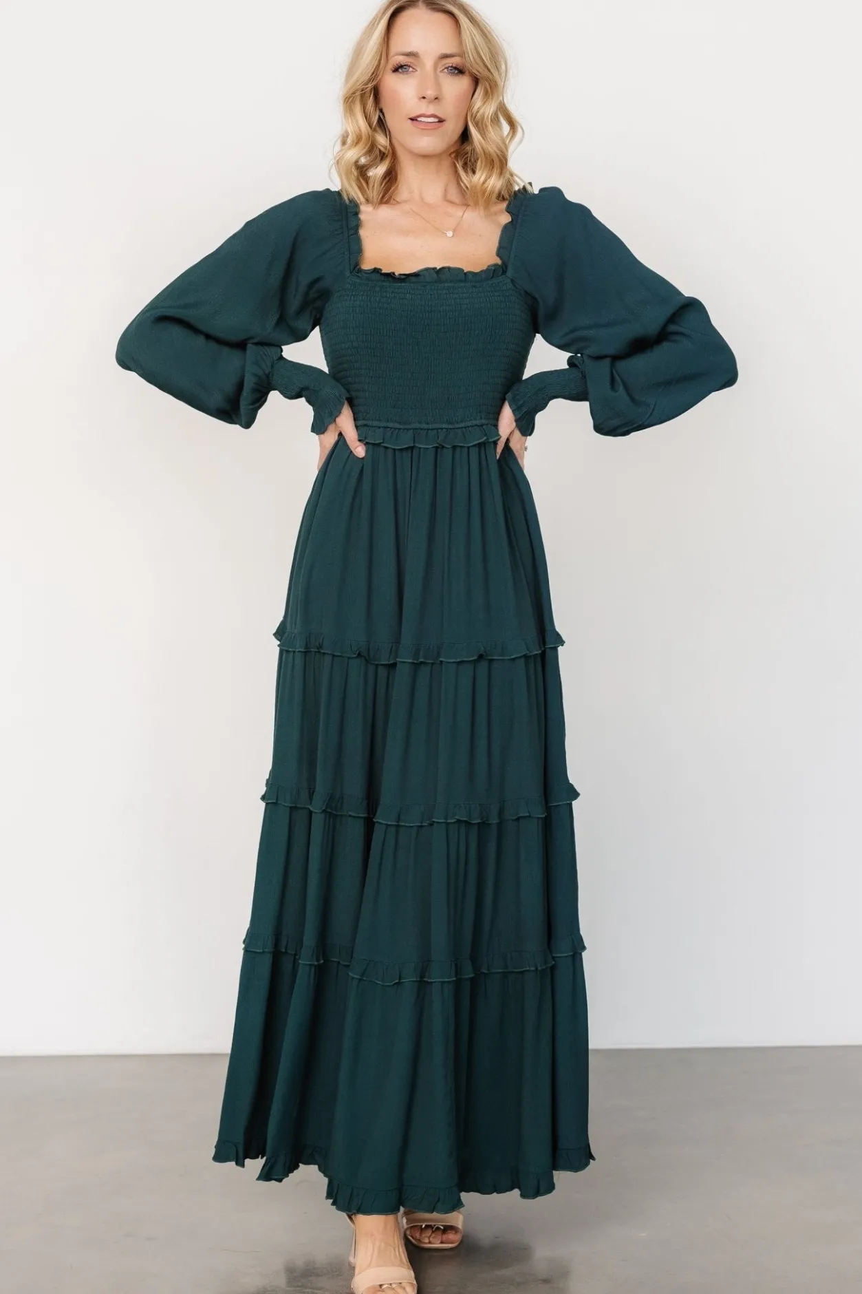 Best Baltic Born Lana Smocked Maxi Dress | Dark Green DarkGreen