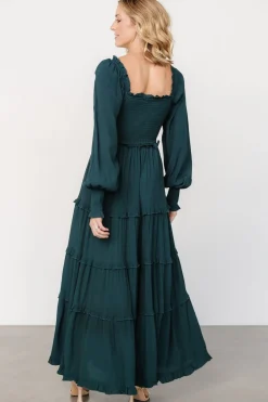 Best Baltic Born Lana Smocked Maxi Dress | Dark Green DarkGreen