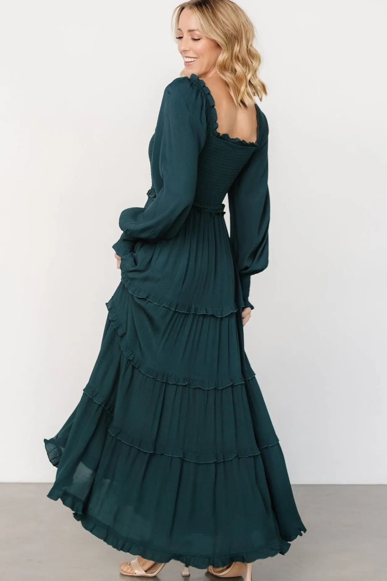 Best Baltic Born Lana Smocked Maxi Dress | Dark Green DarkGreen