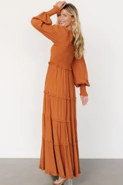 Outlet Baltic Born Lana Smocked Maxi Dress | Camel