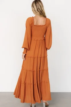 Outlet Baltic Born Lana Smocked Maxi Dress | Camel