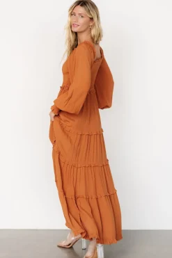 Outlet Baltic Born Lana Smocked Maxi Dress | Camel