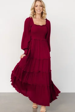 Best Baltic Born Lana Smocked Maxi Dress | Merlot