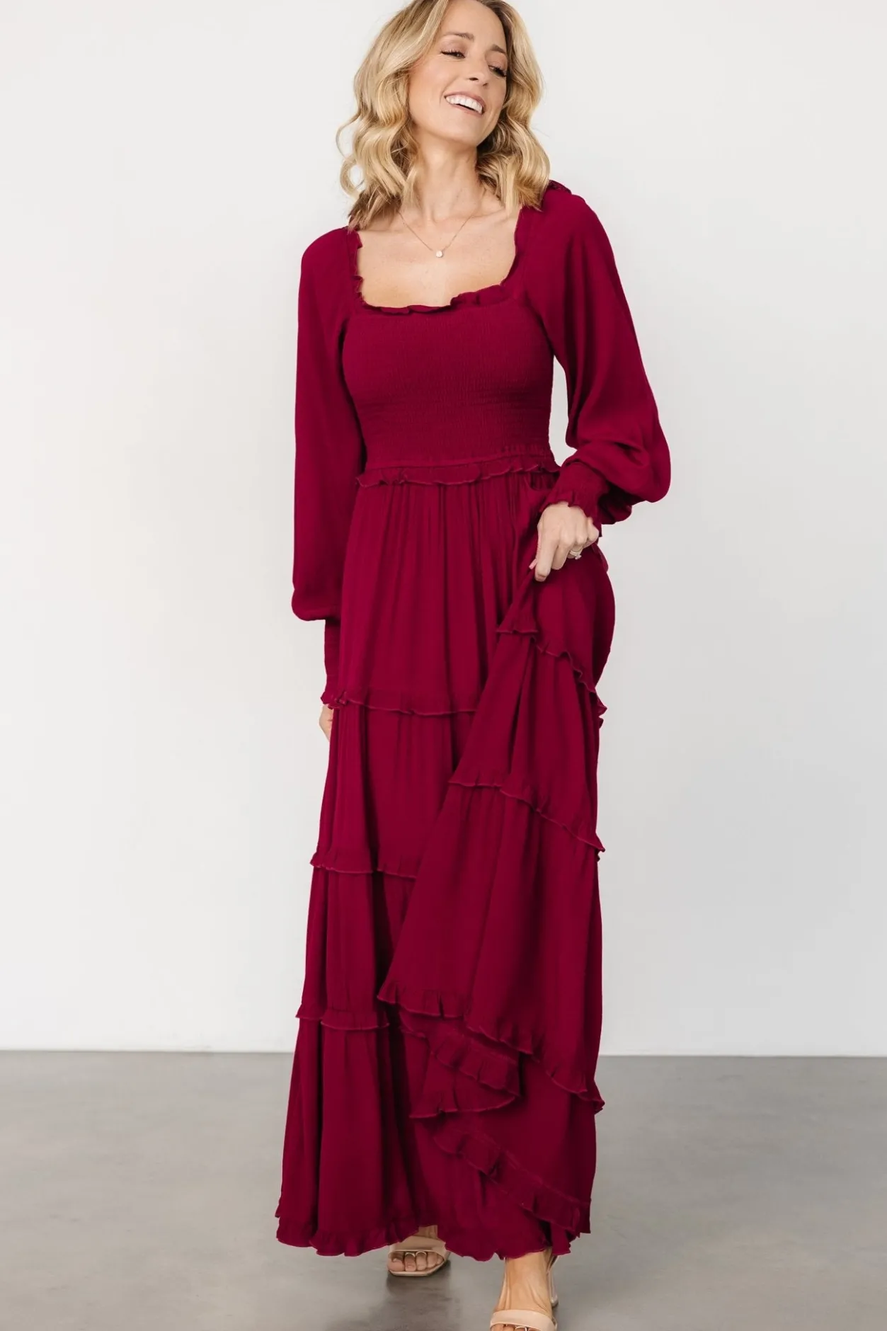 Best Baltic Born Lana Smocked Maxi Dress | Merlot