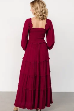 Best Baltic Born Lana Smocked Maxi Dress | Merlot