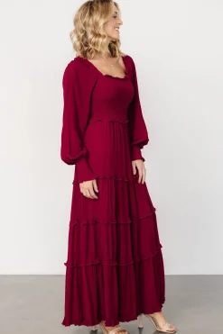 Best Baltic Born Lana Smocked Maxi Dress | Merlot