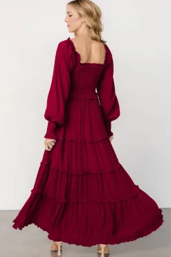 Best Baltic Born Lana Smocked Maxi Dress | Merlot