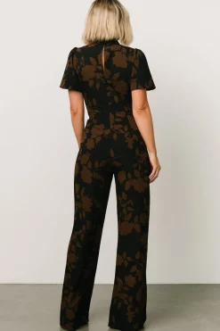 Hot Baltic Born Langham Mock Neck Jumpsuit | Espresso Print EspressoPrint