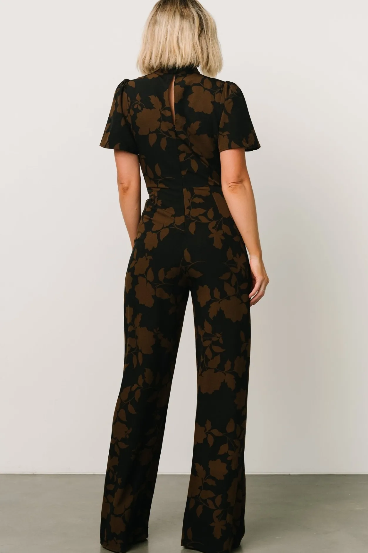 Hot Baltic Born Langham Mock Neck Jumpsuit | Espresso Print EspressoPrint