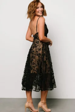 Discount Baltic Born Larissa Midi Dress | Black + Nude Black+Nude