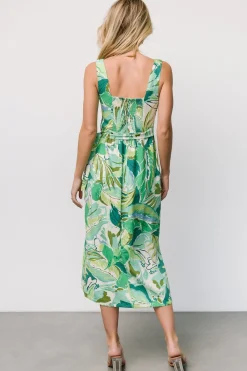 Clearance Baltic Born Latonya Faux Wrap Dress | Green Multi GreenMulti