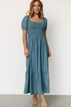 Sale Baltic Born Lauralee Smocked Dress | Chambray