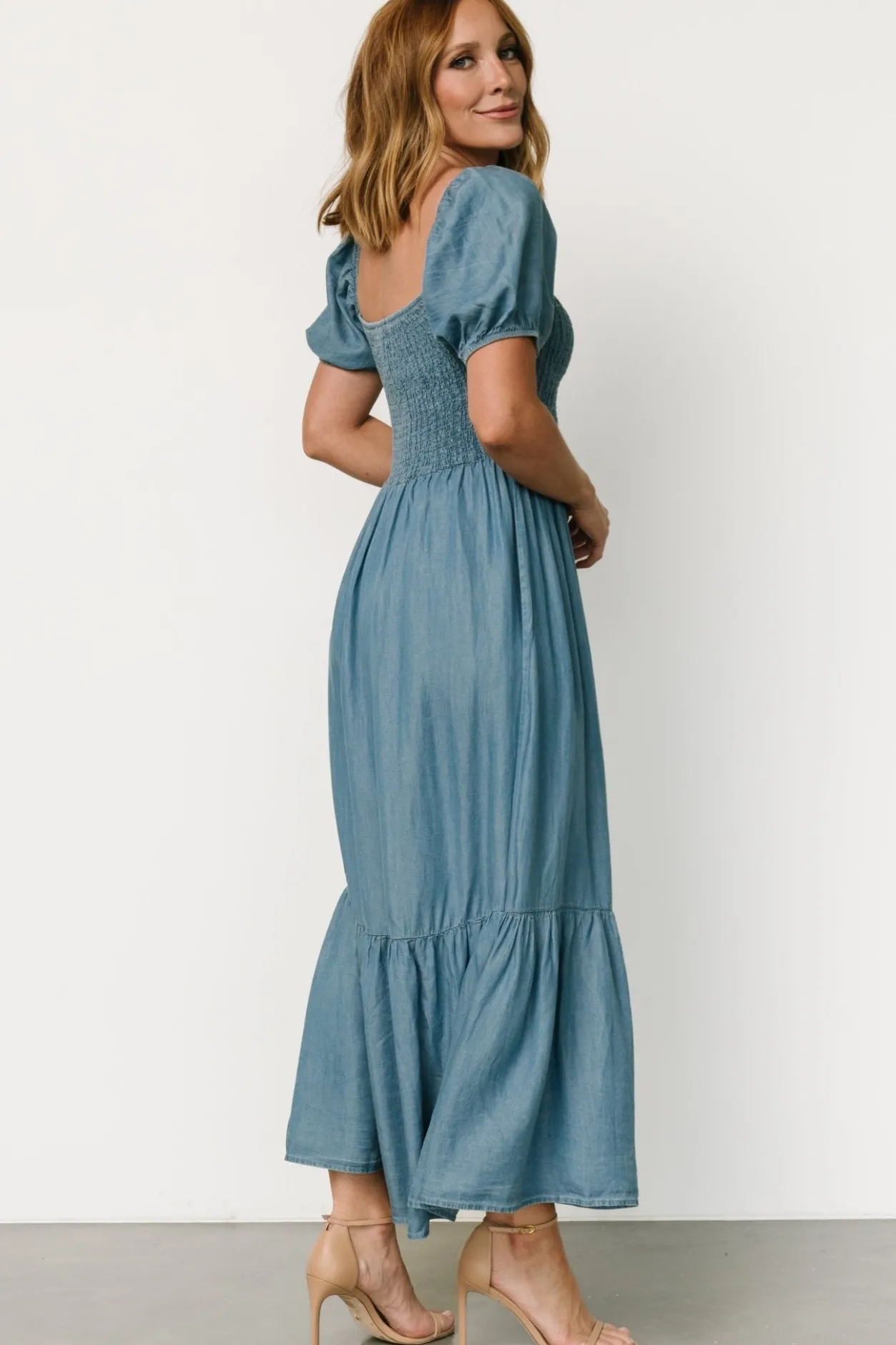 Sale Baltic Born Lauralee Smocked Dress | Chambray