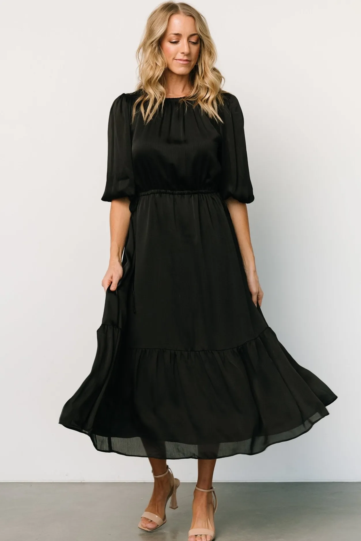 Fashion Baltic Born Lauretta Tie Waist Dress | Black