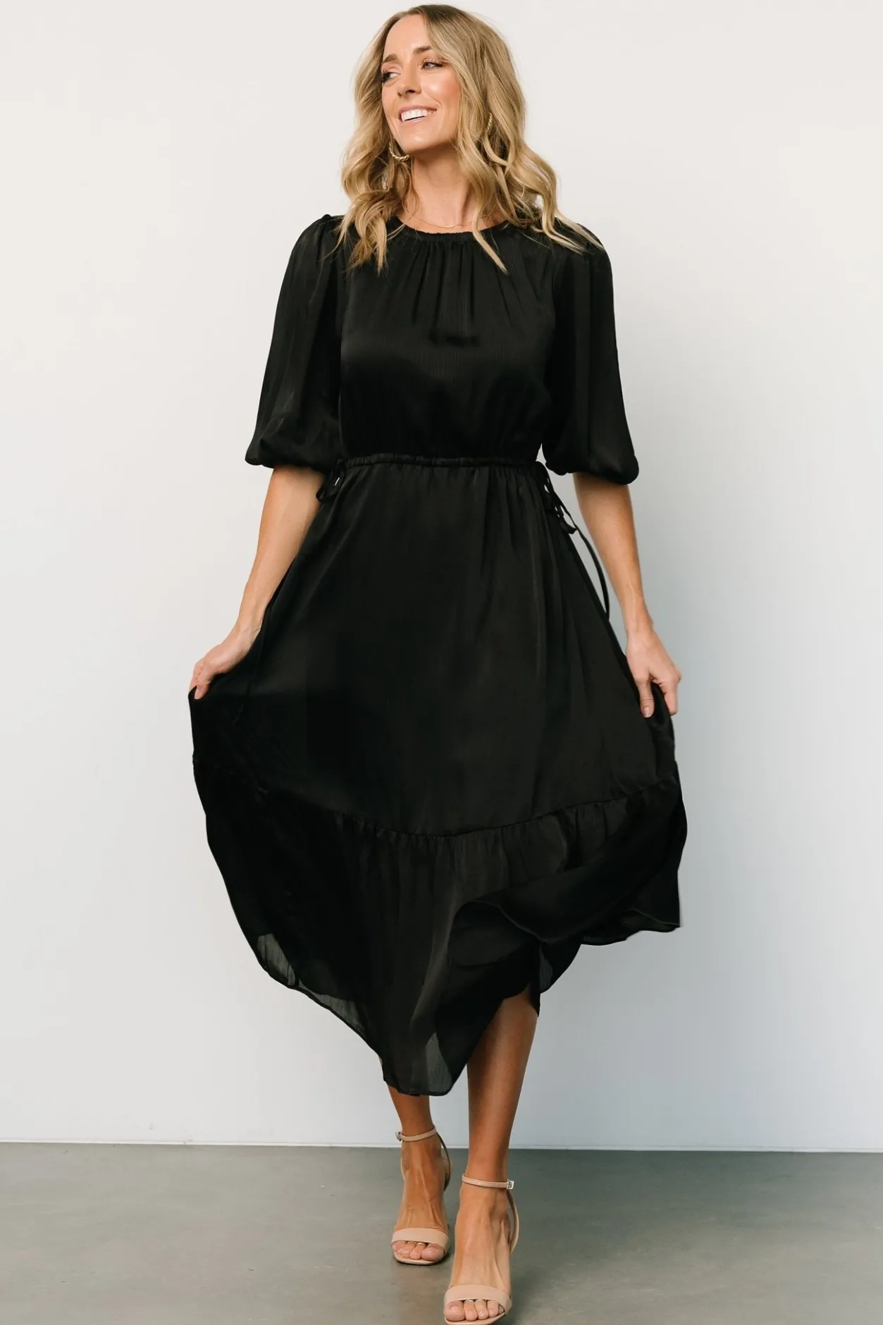 Fashion Baltic Born Lauretta Tie Waist Dress | Black
